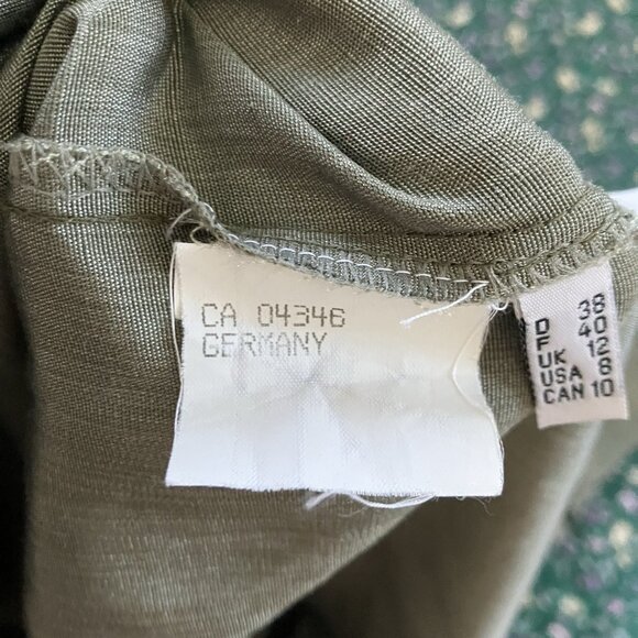 Vintage Vicini by G.A.T. Mini Dress Womens Green Belted Y2K 2000s - Picture 7 of 12